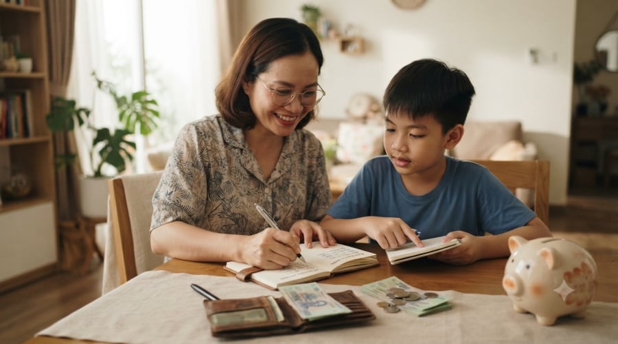 Dạy con lập ngân sách và cân nhắc trước khi mua sắm là cách giúp trẻ hình thành thói quen tiêu dùng thông minh từ sớm.