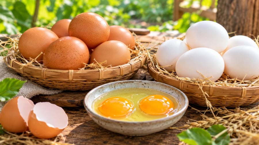 Trứng vỏ nâu hay vỏ trắng tốt hơn?
