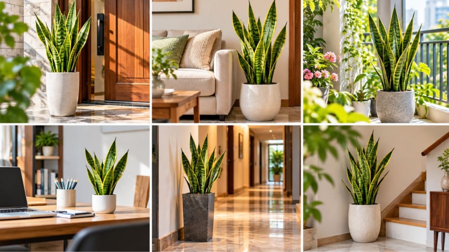 Đặt cây lưỡi hổ ở đâu để vừa đẹp vừa tốt cho phong thủy