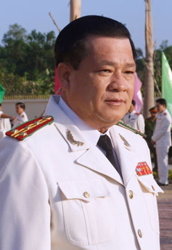 Đại tá Bùi Hoàng Bào, giám đốc Công an Hậu Giang.