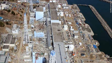 Nhà máy điện Fukushima sau thảm họa (Ảnh: CNN)