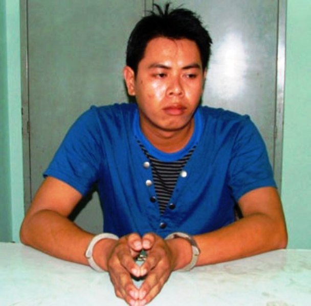 Sát thủ Nguyễn Thiên Kim khi bị bắt giữ