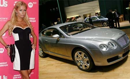 Paris Hilton - Bentley Continental GT