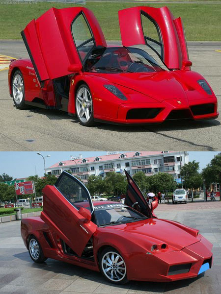Ferrari Enzo trên & Ferrari Enzo “nhái”