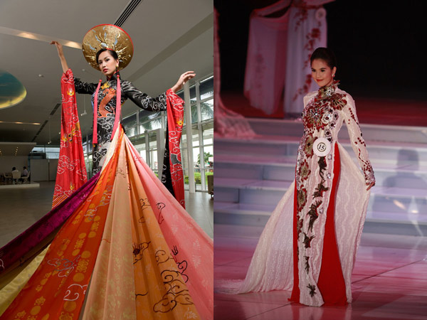 Phải khẳng định Mai Phương Thúy và Ngọc Trinh là hai hoa hậu thường xuyên quảng bá vẻ đẹp của Quốc phục áo dài  Việt Nam trong các cuộc thi, các sự kiện, hoạt động từ thiện xã hội.