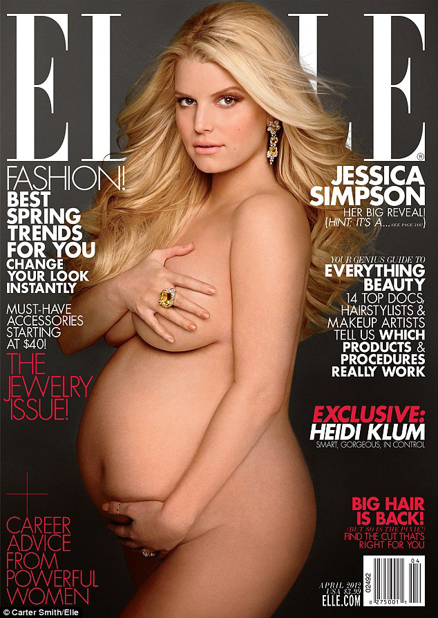 Phiên bản mới nhất của Demi Moore: Jessica Simpson trên bìa tạp chí Elle.