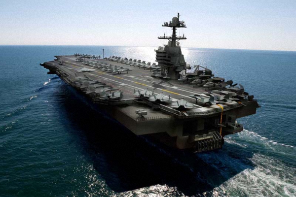 Báo chí Mỹ đưa tin tàu sân bay thế hệ mới USS Gerald R. Ford sắp đi vào hoạt động vào năm 2015 tạo ra ưu thế áp đảo đối với tàu sân bay của các nước khác.