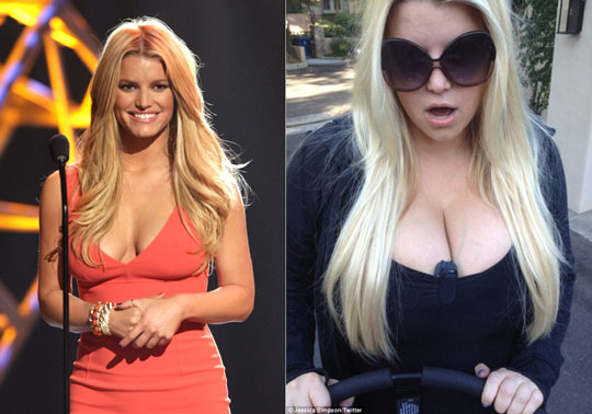 Jessica Simpson có lẽ nên học tập em gái của mình khi cô ấy lấy lại vóc dáng thanh mảnh ngay sau khi sinh.