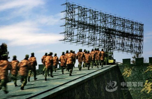 Lực lượng radar Quân đội Trung Quốc tiến hành luyện tập.