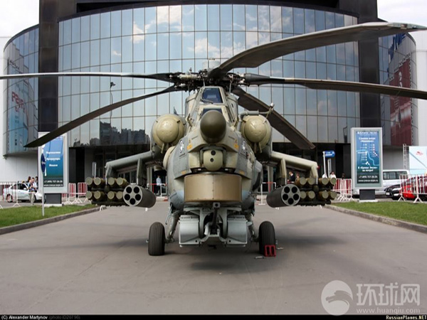 Ảnh cận một chiếc Mi-28 của Nga, loại trực thăng đang thu hút sự quan tâm đặc biệt của Trung Quốc...