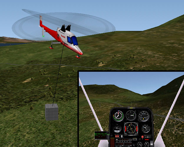 Mô phỏng hình ảnh điều khiển trực thăng vận chuyển tự động K-max