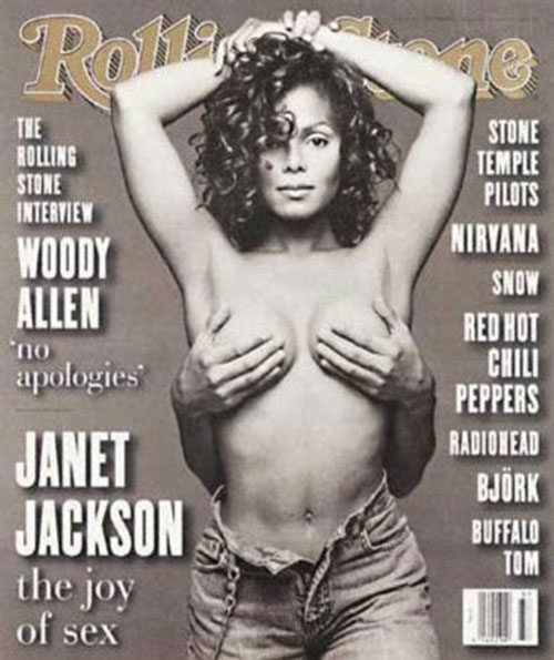 Khởi nguồn cho những bộ ảnh lấy tay ôm vòng một này bắt nguồn từ năm 1993 trên bìa tạp chí Rolling Stone.