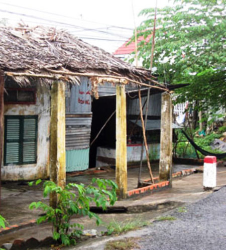 Ngôi nhà nhỏ của bà Nhẫn - nơi Vũ ra tay sát hại con gái bà.