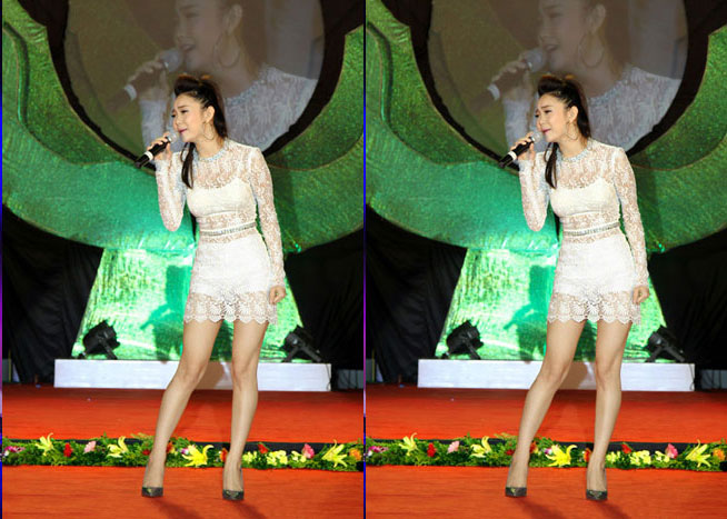 Chính vì thế, Minh Hằng đã ăn mặc kín đáo hơn.