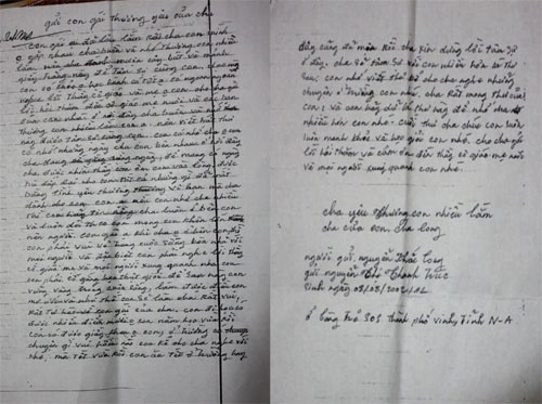 Nguyễn Khắc Long viết thư cho con