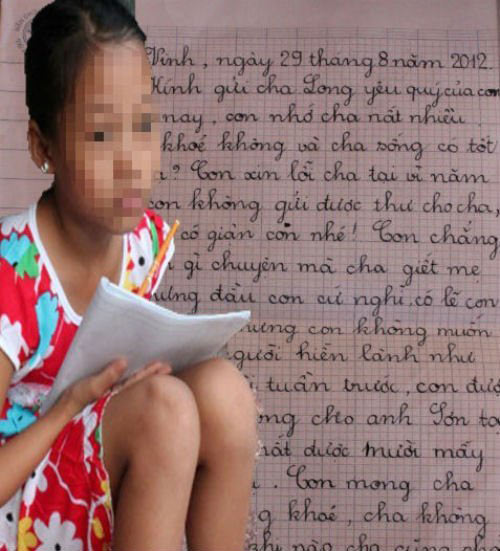 Bức thư bé Thanh Trúc gửi cha