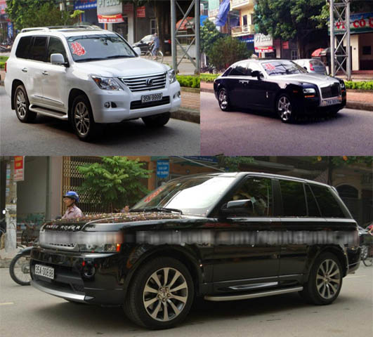 Và một loạt xe hạng sang khác, trong đó có bộ đôi Lexus LX570, Land Rover Range Rover, BMW... 