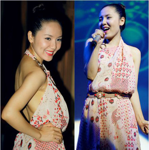 Ca sĩ Phương Linh trông quyến rũ trong chiếc váy này.