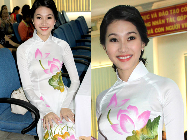 Sáng 20/10, Hoa hậu Việt Nam 2012 tới thăm các bệnh nhân đang điều trị ung thư vú tại Bệnh viện Nhân dân 115 TP HCM.