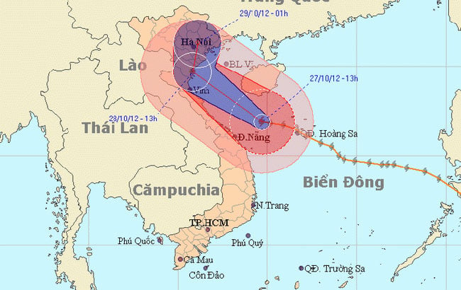 Tuy nhiên, vị trí vùng tâm bão đổ bộ rất khó xác định. Theo nhận định bão có thể sạt vào Thanh Hóa, sau đó đi vòng ra tận Hải Phòng. Nhưng khả năng này không cao, nếu có thì bão cũng chỉ còn gió mạnh cấp  8-9 khi trượt lên phía Hải Phòng, Quảng Ninh và diễn ra vào nửa đêm nay.