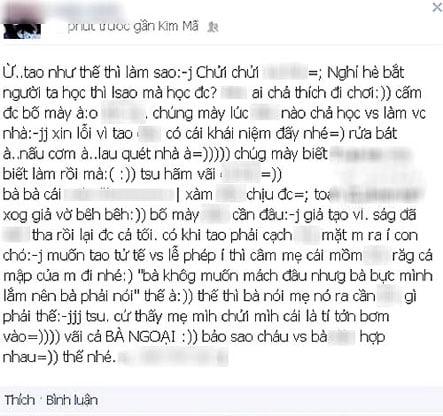 Một nữ sinh chửi bà thậm tệ trên Facebook