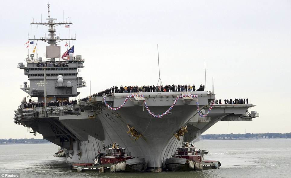 Trong 50 năm phục vụ trong Hải quân Mỹ, Enterprise đã tham gia hầu hết các cuộc chiến và cuộc xung đột lớn nhỏ của Mỹ