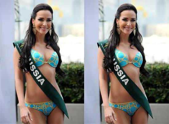 Hoa hậu scandal của Nga khép lại top 15 với 76 điểm. Natalia Pereverzeva năm nay 24 tuổi và cao 1.72m.