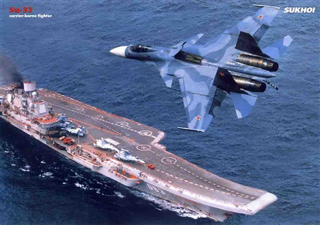 Cuối thế kỷ 20, nhiều bản tin nói rằng Trung Quốc đã phải năn nỉ Nga bán cho loại tiêm kích trên hạm Su- 33, loại máy bay Liên Xô chuyên dùng cho hải quân vì có khả năng cất hạ cánh trên hàng không mẫu hạm. Tuy nhiên, Matxcơva đã từ chối. Tuy vậy, trong năm 2011, người Trung Quốc đã mua được một chiếc Su-33 từ Ukraine .