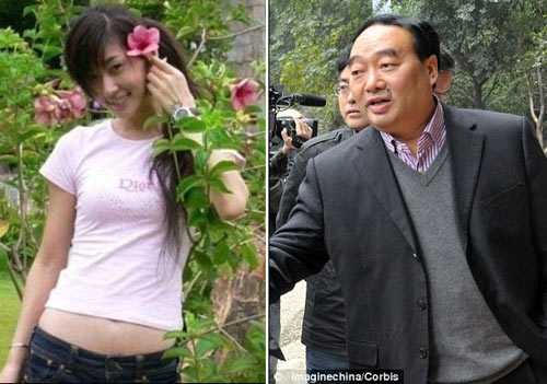 Zhao Hongxia (trái) và dâm quan Lôi Chính Phú