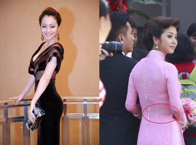 Vòng eo đáng mơ ước của Jennifer Phạm phình to trong ngày cưới