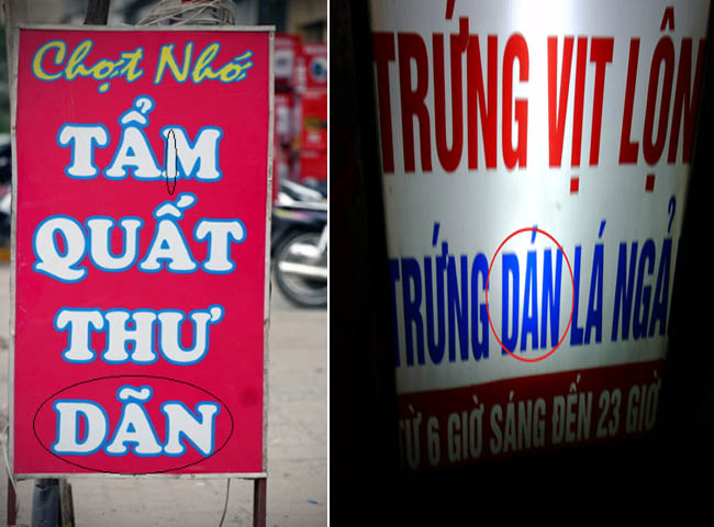 Qua khảo sát thực tế từ 120 biển hiệu các cửa hàng tại phố Mã Mây, Hà Nội, TS Nguyễn Hồng Cổn cho biết chỉ tính riêng việc viết địa chỉ cơ sở trên biển hiệu, ông đã ghi nhận có đến 23 trường hợp không thống nhất về chính tả. 