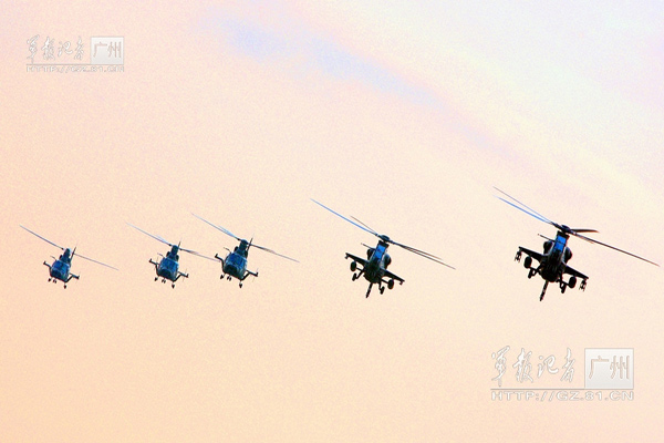 Mới đây Lữ đoàn không quân thuộc quân khu Quảng Châu đã tổ chức diễn tập chiến đấu cho lực lượng trực thăng của Trung Quốc...