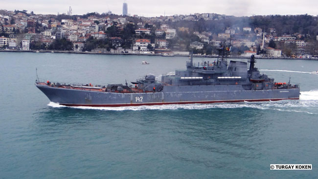 Vào cuối tháng 12/2012, giới truyền thông Nga đưa tin nước này đã phái tàu đổ bộ Novocherkassk chở một đơn vị lính thủy đánh bộ đến cảng biển Tartus của Syria, nơi Moscow có một căn cứ hải quân. Hai tàu chiến khác, Azov và Nikolai Filchenkov, cũng rời căn cứ hải quân Nga đến Syria từ ngày 29/12/2012.