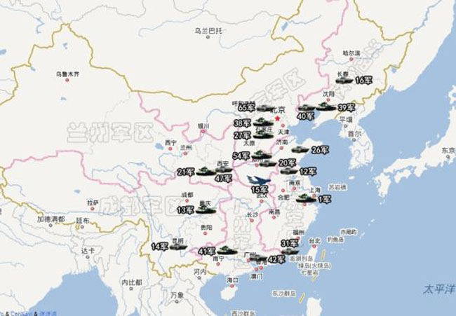 Trên các trang blog cá nhân thuộc website của đài truyền hình trung ương Trung Quốc đang lan truyền thông tin, phiên hiệu các tập đoàn quân chủ lực của Trung Quốc từ nay được 