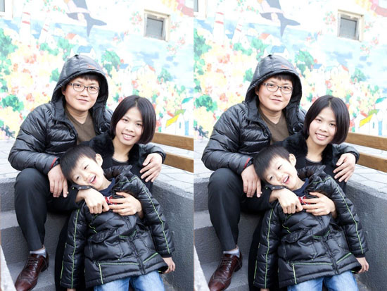 Hình ảnh gia đình hạnh phúc của cô gái Việt này.