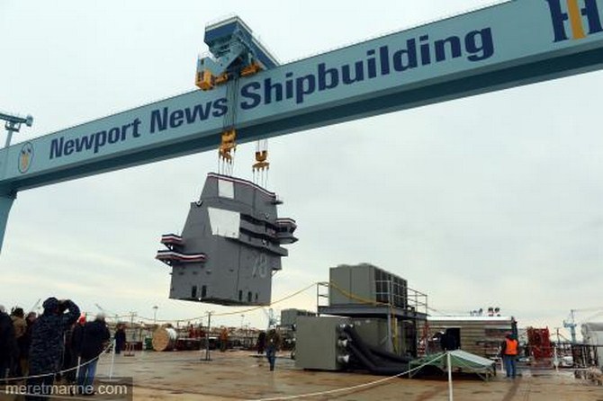 Tàu sân bay tương lai CVN-78 sẽ có chiều dài 338 m, rộng 80,8 m, tải trọng 100.000 tấn và sẽ mang được 70 trực thăng và máy bay không người lái (UAV) cùng các chiến đấu cơ tàng hình F-35C. 