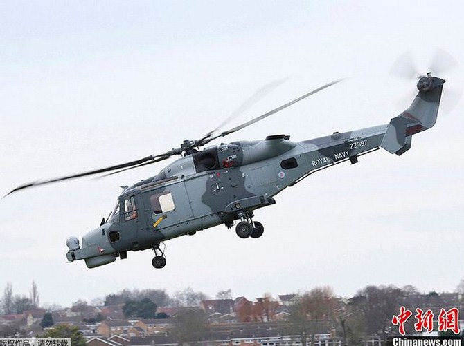 Đó là AW159 Wildcat, được trang bị hai động cơ Rolls-Royce CTS800-4N, có công suất cao hơn 38% so với công suất động cơ của trực thăng Lynx. Wildcat được lắp đặt radar giám sát, hệ thống quang điện tử mới, kết hợp TV và camera hồng ngoại, hệ thống cảnh báo laser.