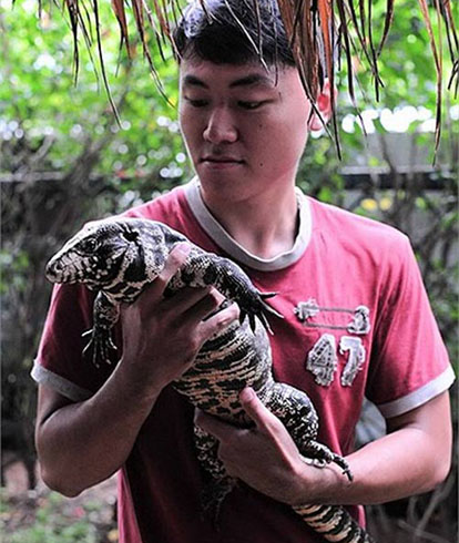 Những con thằn lằn béo ịch, có thể dài đến 1,5m đang trở thành vật nuôi thể hiện đẳng cấp của nhiều bạn trẻ ở Việt Nam.