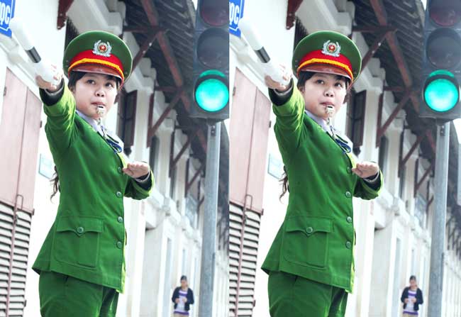 Bên cạnh đó còn là việc bị các nam thanh niên trêu trọc. Cô cho biết: “Hôm qua, lúc em đang đứng điều tiết giao thông ở chốt Nguyễn Thái Học – Lê Trực, có một xe taxi đi ngang qua mặt em, tài xế liền kéo kính xuống, với tay gạt qua người em và cười rất khoái chí”. – Hồng Nhung uất ức chia sẻ. “Tuy nhiên, lúc đó, em vẫn phải giữ bình tĩnh và tiếp tục công việc của mình như không có chuyện gì xảy ra”.