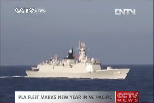Ba tàu chiến, trực thăng vũ trang và thủy thủ đoàn Trung Quốc đã bắt đầu rút khỏi Biển Đông qua eo biển Bashi hôm 7/2 vừa qua