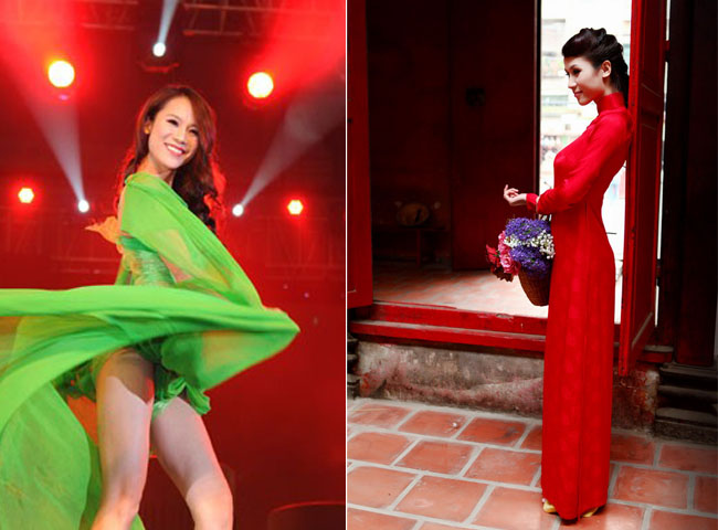 Siêu mẫu Thái Hà cũng khá nổi tiếng trong showbiz Việt về việc lựa chọn các trang phục táo bạo, gợi cảm. Nhưng khi ngắm những hình ảnh Thái Hà dịu dàng, xinh đẹp lên chùa, không ai nghĩ người đẹp đã có phút giây nóng bỏng như vậy.