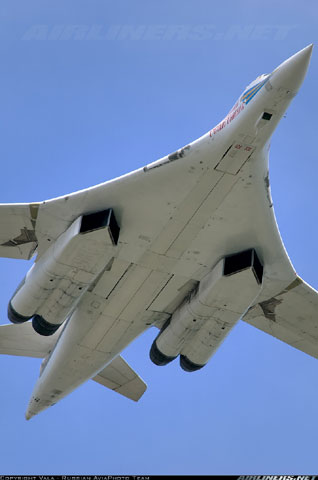Từ cuối thập kỷ 80 đến đầu thập kỷ 90 của thế kỷ trước, Tupolev Tu-160 thường xuyên thực hiện các nhiệm vụ tuần tra tầm xa tại Bắc Băng Dương, Đại Tây Dương và Thái Bình Dương.  (Nguồn VNE)