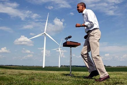 Tháng 9/2012, Tổng thống Obama phủ quyết vấn đề xây dựng bốn máy phát điện gió gần một thao trường ở bang Horizon.