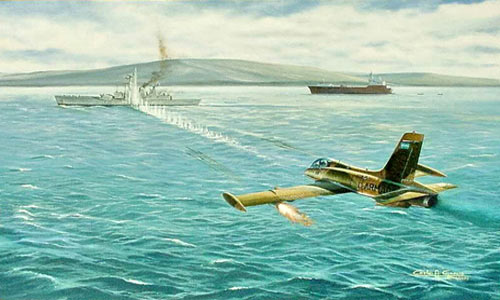  Máy bay Argentina tấn công tàu chiến Anh
