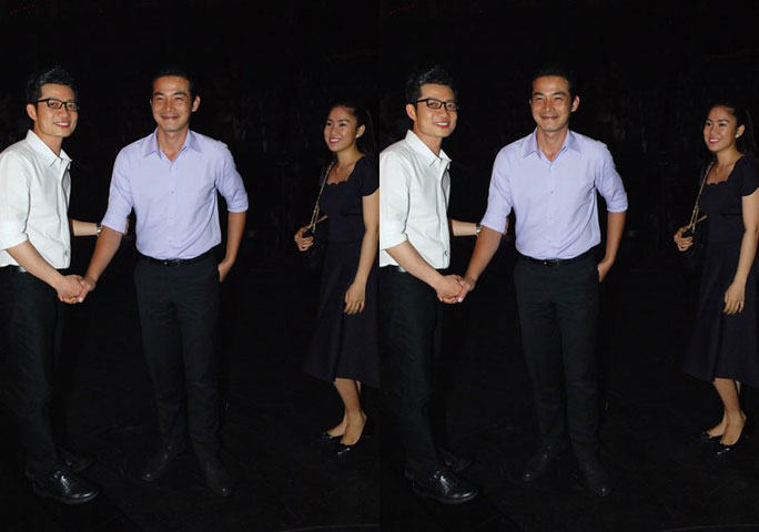 Diễn viên Lê Phương cùng chồng xuất hiện trong chương trình Cặp đôi hoàn hảo 2013, tối 10/3, tại TP HCM. 