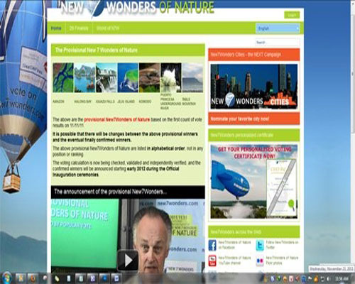   Trang New7wonders chỉ là một trang web tư nhân