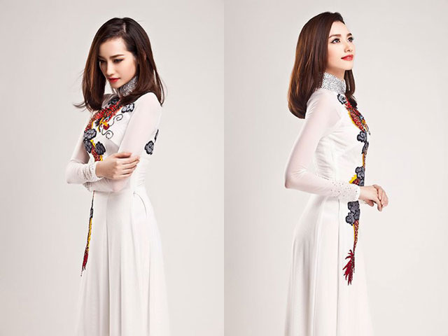 Để quảng bá cho áo dài Việt, Trúc Diễm và diễn viên Hồ Trung Dũng sẽ mặc áo dài của nhà thiết kế Thuận Việt trong đêm khai mạc liên hoan phim châu Á tại Malaysia