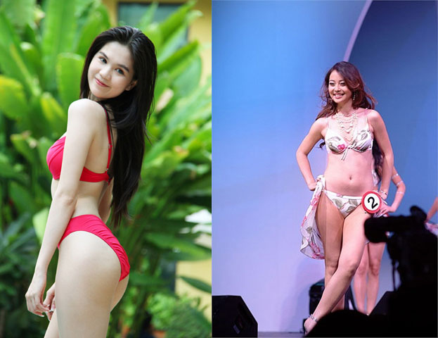  Hoa hậu quốc tế Việt Nam Ngọc Trinh sở hữu thân hình chuẩn cùng các số đo hoàn hảo, làn da trắng sáng mịn màng. Vẻ đẹp của Ngọc Trinh không chỉ khiến cánh đàn ông 