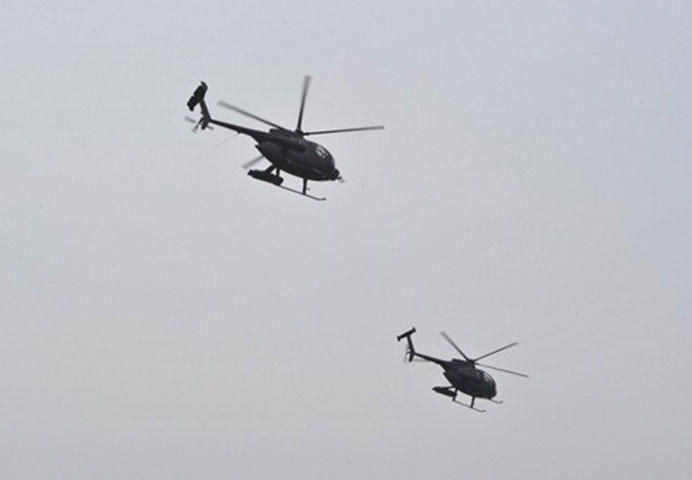 Hai chiếc trực thăng chống tăng. Ảnh: AFP