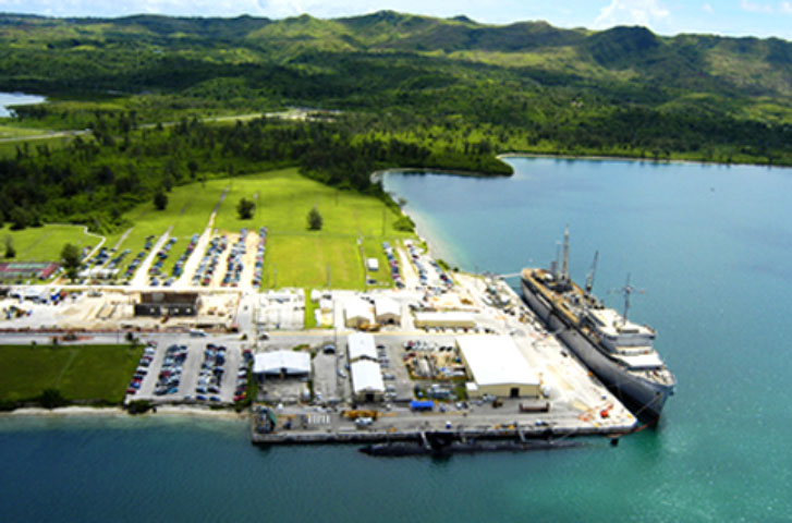 Mỹ đặt căn cứ hải quân tại cảng Apra ở Guam với 3 tàu ngầm lớp Los Angeles là USS City of Corpus Christi, USS Houston và USS Buffalo. Ảnh: Parsons